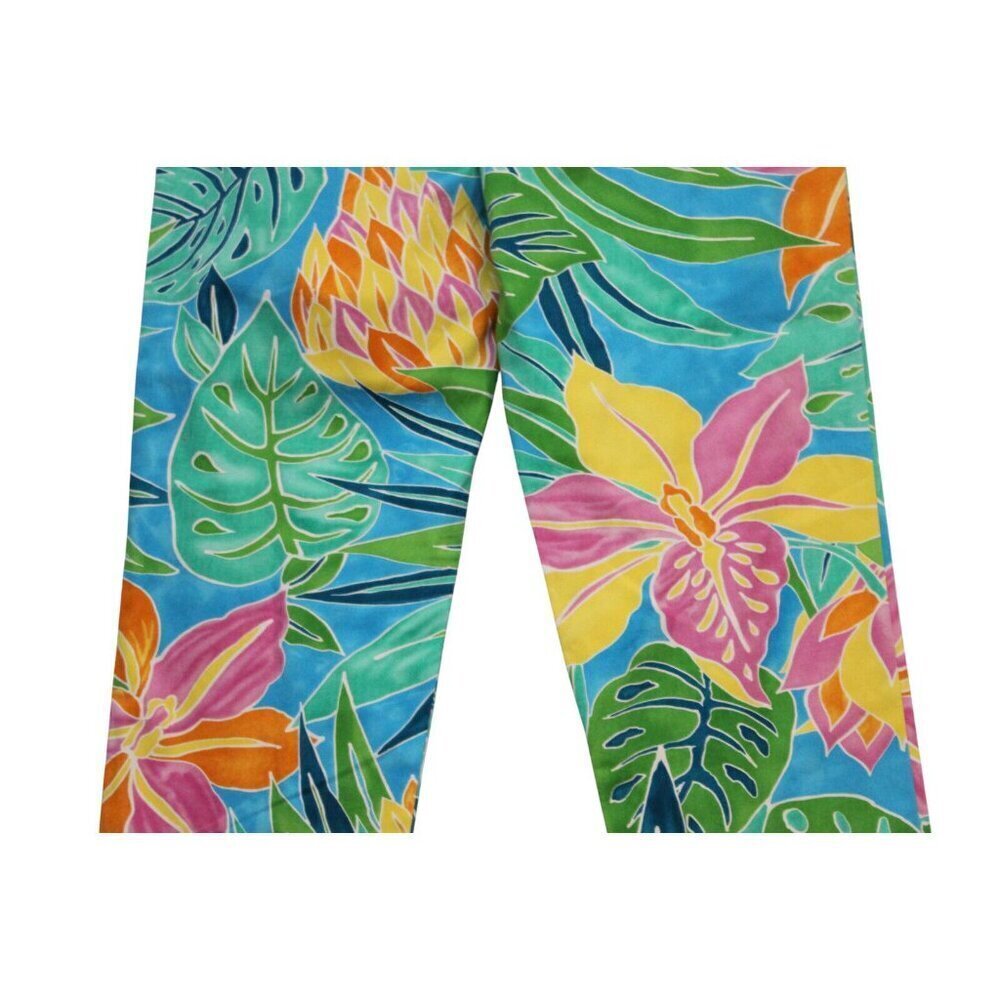Lauren Ralph Lauren Pants Size 8 Multicolor Preppy Resortwear Tropical Beach - Picture 9 of 11